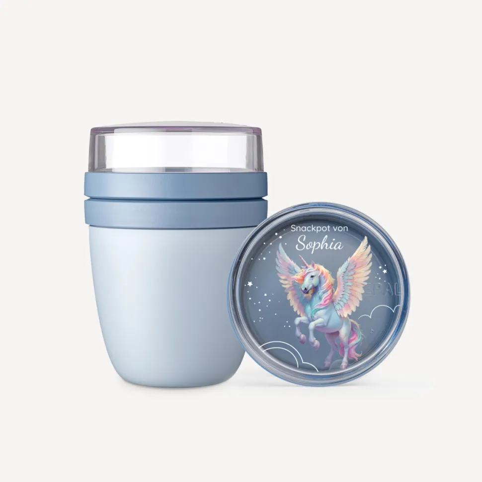 Mepal Müslibecher to go Kinder 300 ml "Einhorn mit Flügeln Elysia"