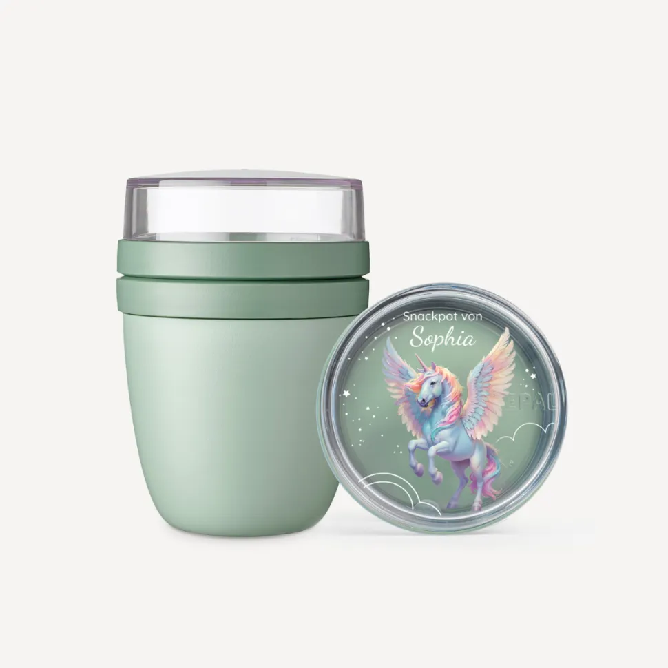 Mepal Müslibecher to go Kinder 300 ml "Einhorn mit Flügeln Elysia"