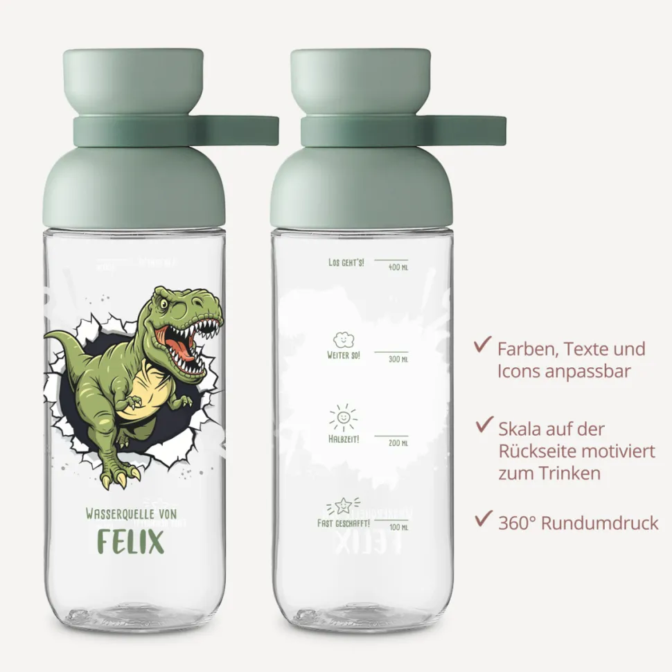Mepal Trinkflasche Kinder 500 ml Vita "Dinosaurier Wilder T-Rex"