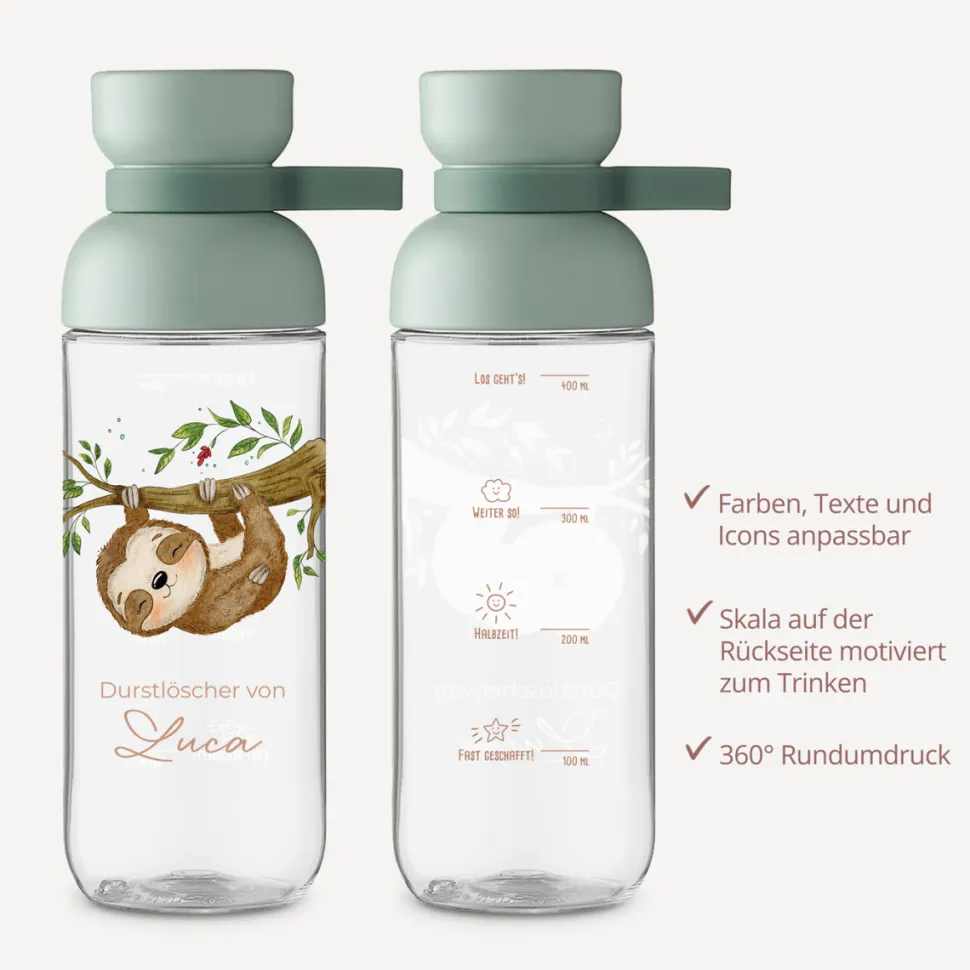 Mepal Trinkflasche Kinder 500 ml Vita "Faultier Fridolin"