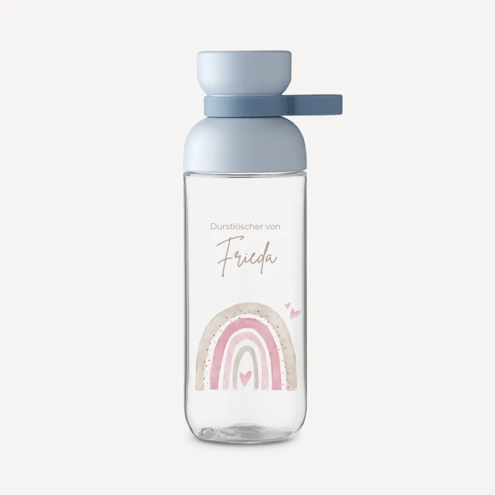 Mepal Trinkflasche Kinder 500 ml Vita "Regenbogen mit Herzen Pastell"