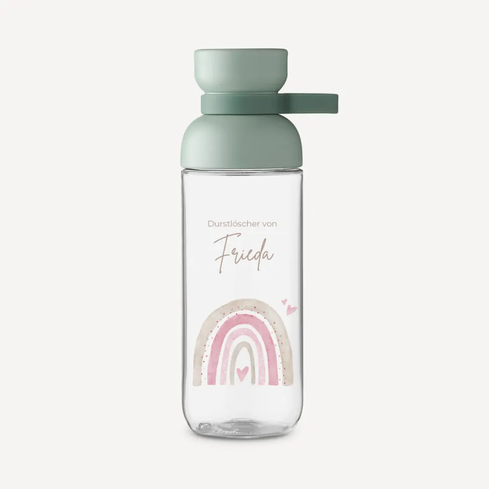 Mepal Trinkflasche Kinder 500 ml Vita "Regenbogen mit Herzen Pastell"