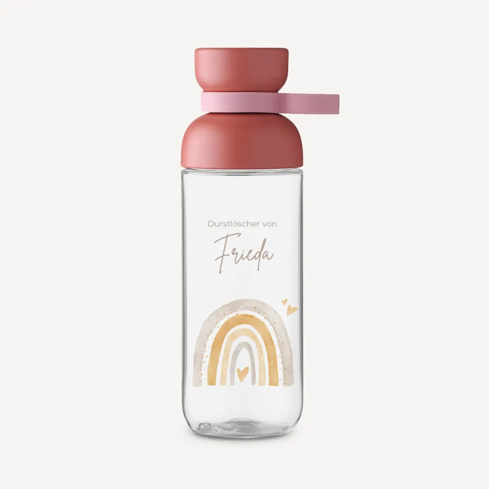 Mepal Trinkflasche Kinder 500 ml Vita "Regenbogen mit Herzen Pastell"