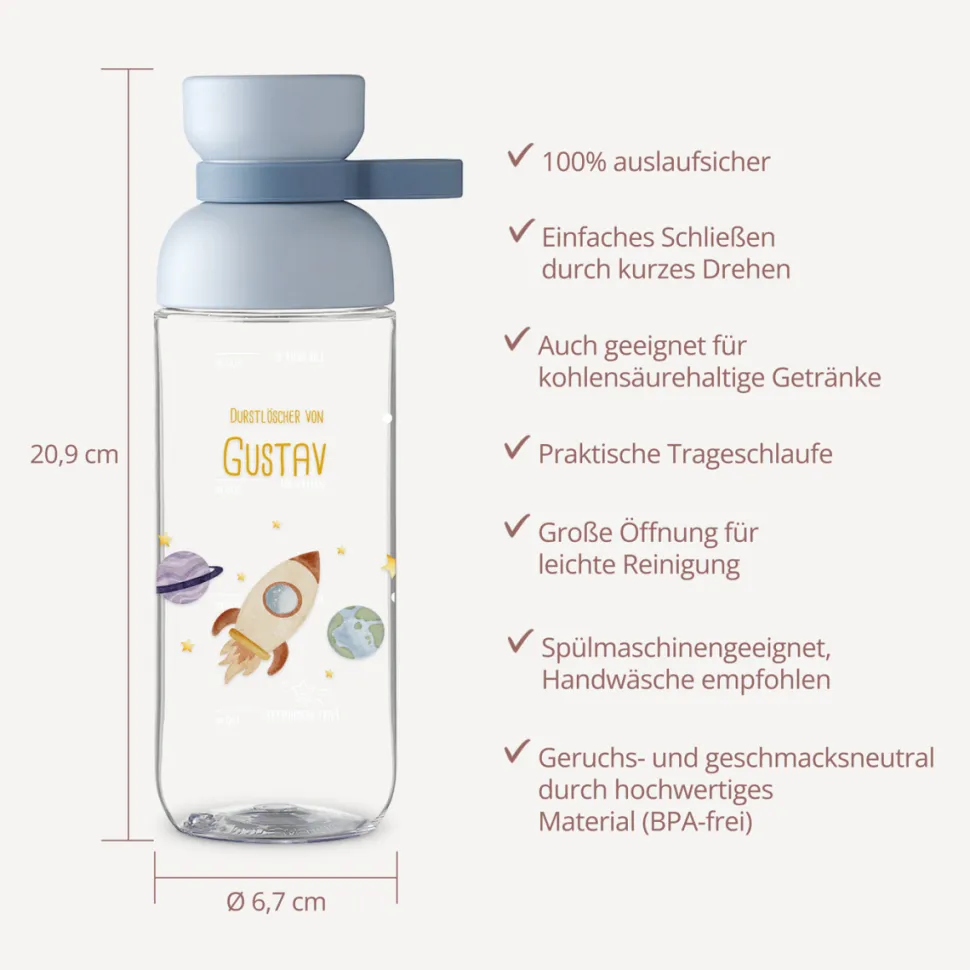 Mepal Trinkflasche Kinder 500 ml Vita "Rakete im Weltraum"