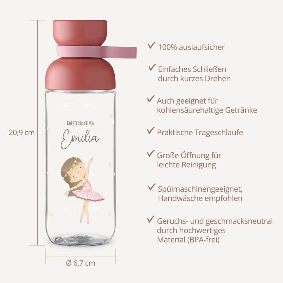 Mepal Trinkflasche Kinder 500 ml Vita "Kleine Ballerina"