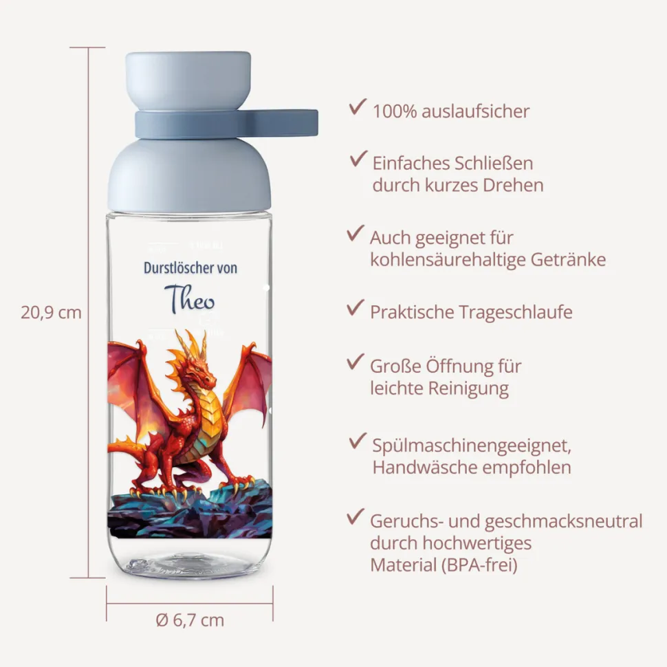 Mepal Trinkflasche Kinder 500 ml Vita "Mächtiger Drache"