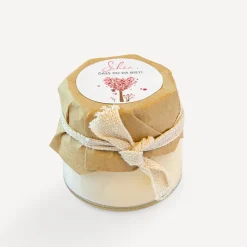Mini Duftkerze mit Aufkleber "Baum Herzen"