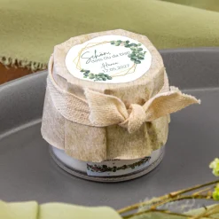 Mini Duftkerze mit Aufkleber