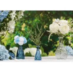Mini Flaschenvase blau 5 x 10,7 cm