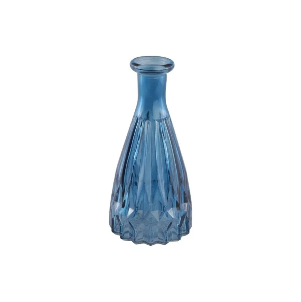 Mini Flaschenvase blau 5 x 10,7 cm