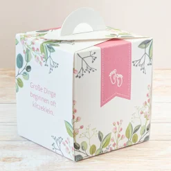 Mini Geschenkbox Geburt Mädchen Floral