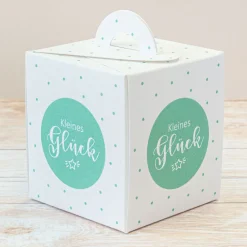 Mini Geschenkbox Geburt Pünktchen