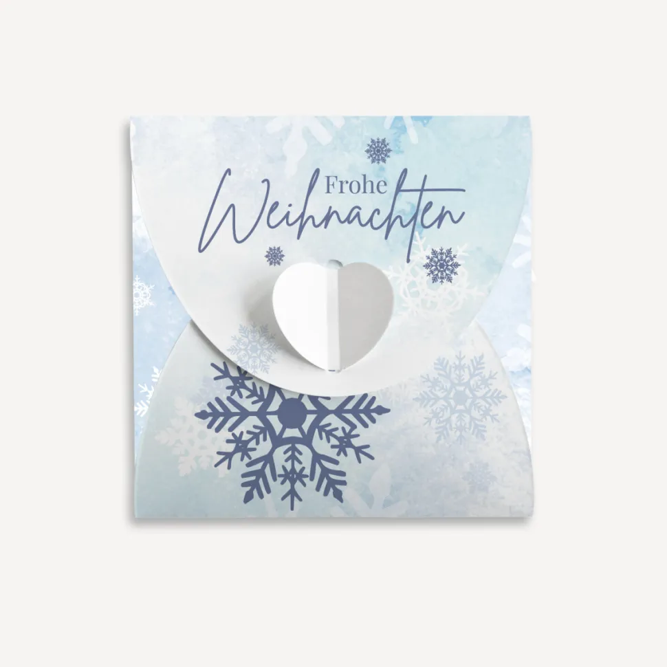 Mini Geschenkumschlag 8,5 x 8,5 cm "Schneeflocken"