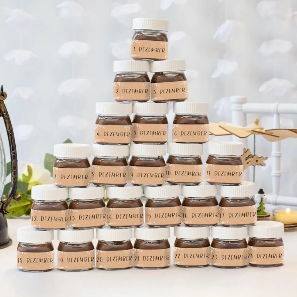 Mini Nutella Adventskalender "Frohe Weihnachten"
