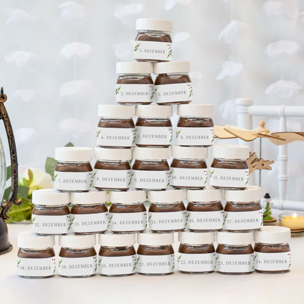 Mini Nutella Adventskalender "Mistelzweig"