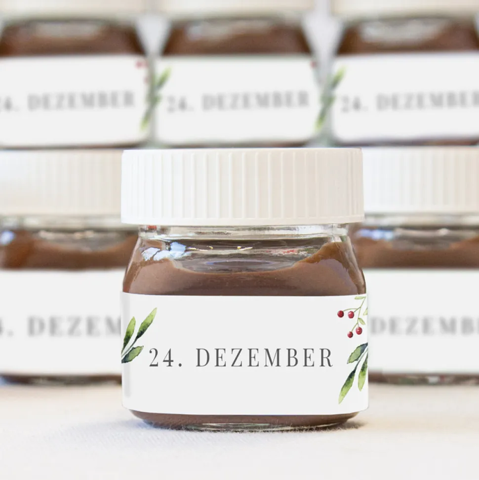 Mini Nutella Adventskalender "Mistelzweig"