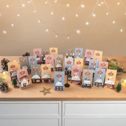 Mini Nutella Adventskalender inkl. Geschenktäschchen "Häuser"