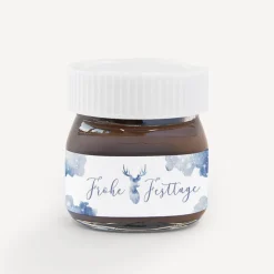 Mini Nutella Glas mit Aufkleber geschäftlich 
