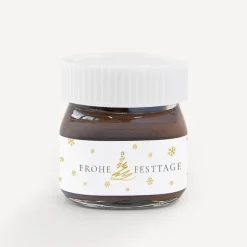Mini Nutella Glas mit Aufkleber "Kleine Tanne"