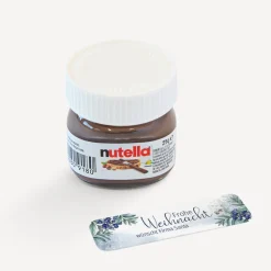 Mini Nutella Glas mit Aufkleber geschäftlich