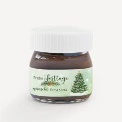 Mini Nutella Glas mit Aufkleber geschäftlich 