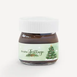 Mini Nutella Glas mit Aufkleber geschäftlich 