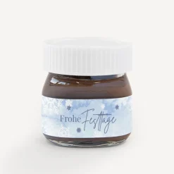 Mini Nutella Glas mit Aufkleber geschäftlich