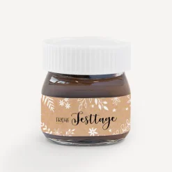Mini Nutella Glas mit Aufkleber geschäftlich