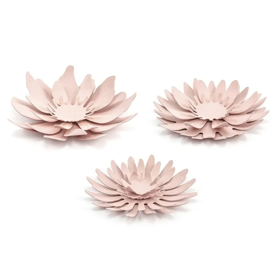 Papierblumen rosa 3 Stück