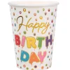 Pappbecher "Happy Birthday" bunt 10 Stück