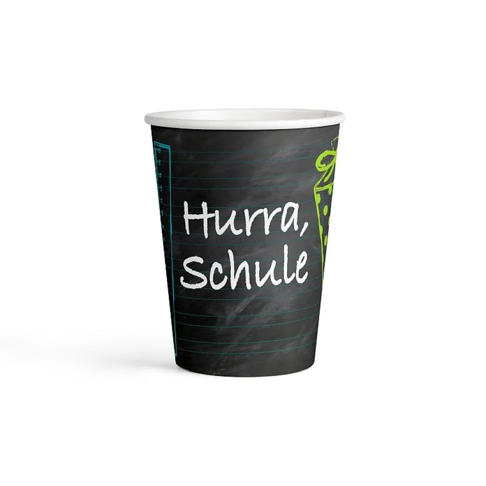 Pappbecher "Hurra Schule" 8 Stück