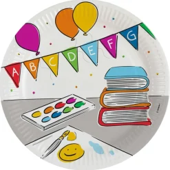 Pappteller Einschulung "ABC" Ø 23 cm 8 Stück