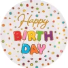 Pappteller "Happy Birthday" bunt 10 Stück