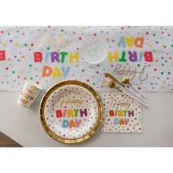 Pappteller "Happy Birthday" bunt 10 Stück