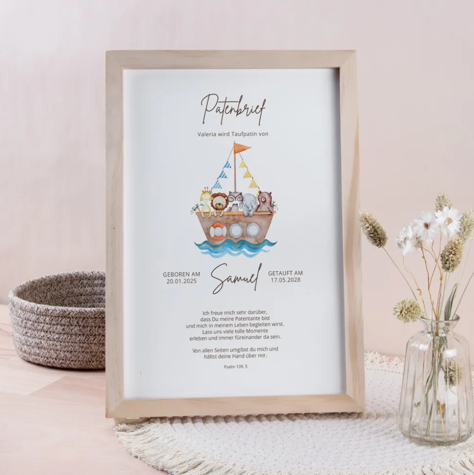 Patenbrief "Arche Noah Aquarell"