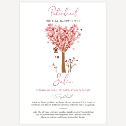 Patenbrief "Baum Herzen"