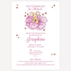 Patenbrief Blütenmaus