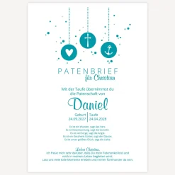 Patenbrief Glaube Liebe Hoffnung Junge