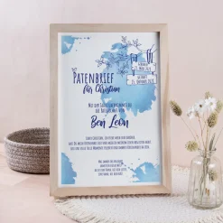 Patenbrief Junge Aquarell
