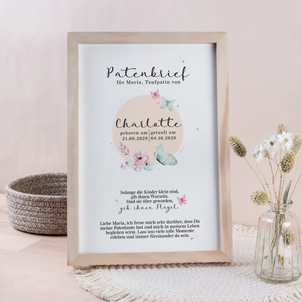 Patenbrief "Schmetterlinge"