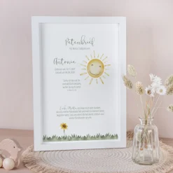 Patenbrief "Sonne mit Blume"