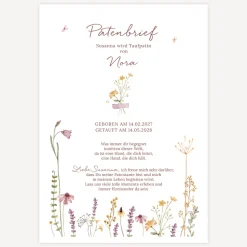 Patenbrief "Wildromantische Blüten"