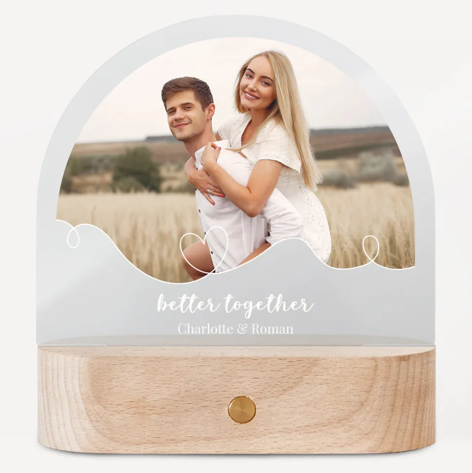 Personalisierte Fotolampe "Better together"