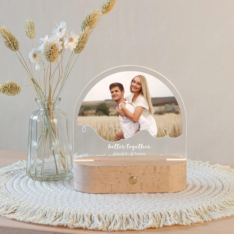 Personalisierte Fotolampe "Better together"