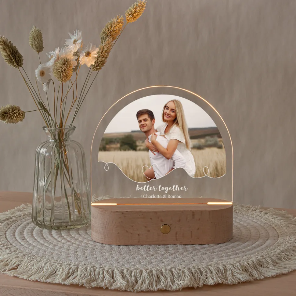 Personalisierte Fotolampe "Better together"
