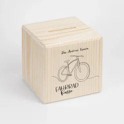 Personalisierte Spardose Fahrrad