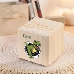 Personalisierte Spardose Kinder "Wilder T-Rex"