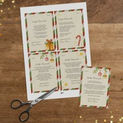 24 personalisierte Wichtelbriefe als Download zum Ausdrucken