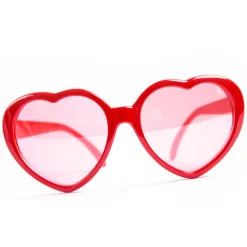 Photo Booth Herzbrille rot