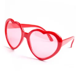 Photo Booth Herzbrille rot